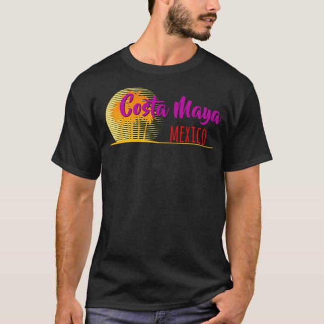 Camiseta La Vida Es Una Costa De Playa Maya México (Anverso)