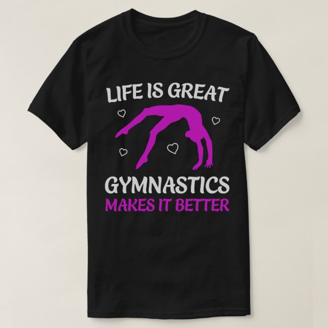 Camiseta La vida es una gran gimnasia lo hace mejor diverti (Diseño del anverso)