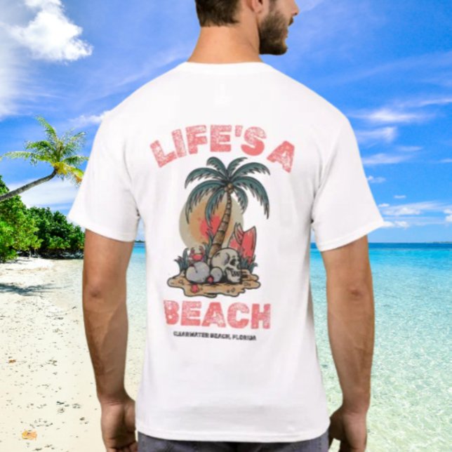 Camiseta La vida es una playa de Salty AF (Subido por el creador)