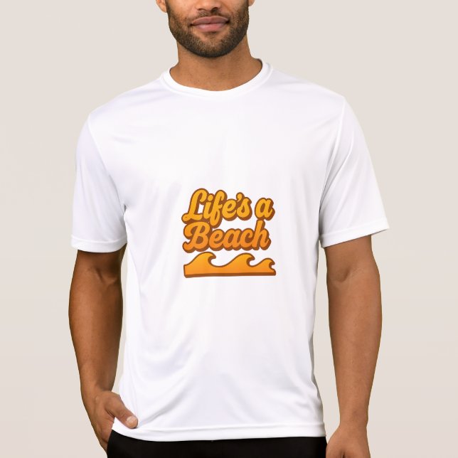 Camiseta La vida es una playa – Edición olas (Anverso)
