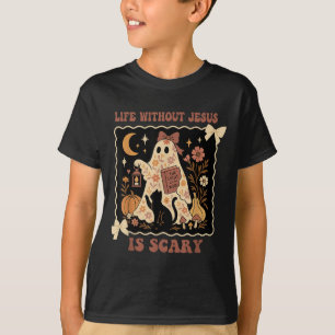 Camiseta La vida espeluznante da miedo sin Jesús Christian