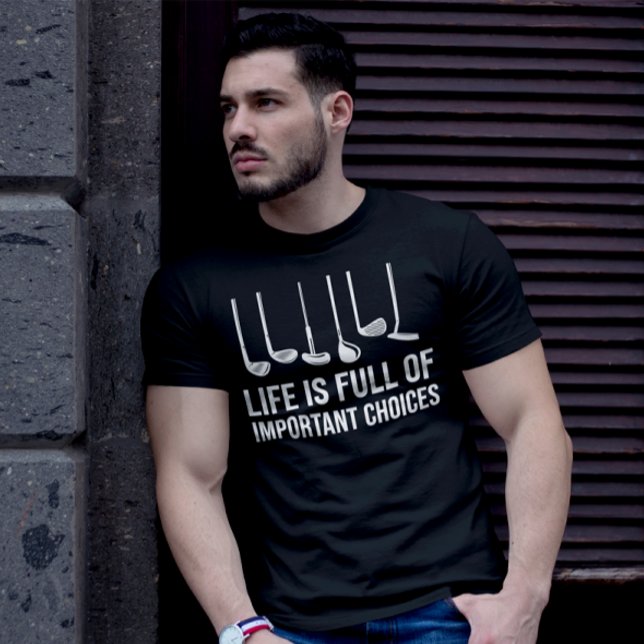 Camiseta La vida está llena de importantes Navidades de gol (Life is Full Of Important Choices Golf Christmas T-Shirts)