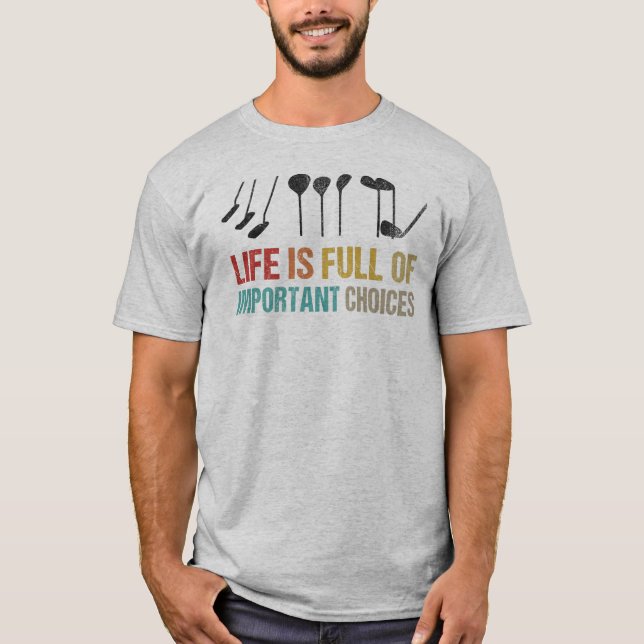 Camiseta La Vida Está Llena De Opciones Importantes - Clube (Anverso)