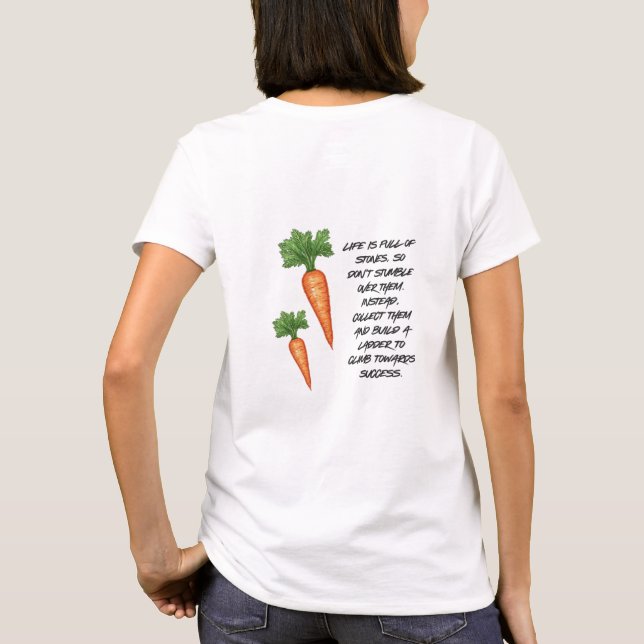 Camiseta La vida está llena de piedras (Reverso)