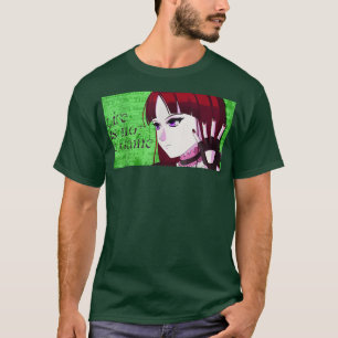 Camiseta La vida gótica y emo seria de un Chica de anime no