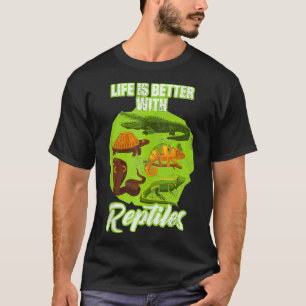 Camiseta La Vida Graciosa Es Mejor Con Reptiles Eotic Anima