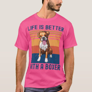 Camiseta La Vida Graciosa Es Mejor Con Un Boxeador Para Per