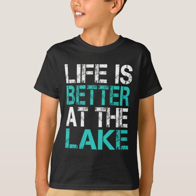 Camiseta La Vida Graciosa Es Mejor En El Lago Camping Summe (Anverso)