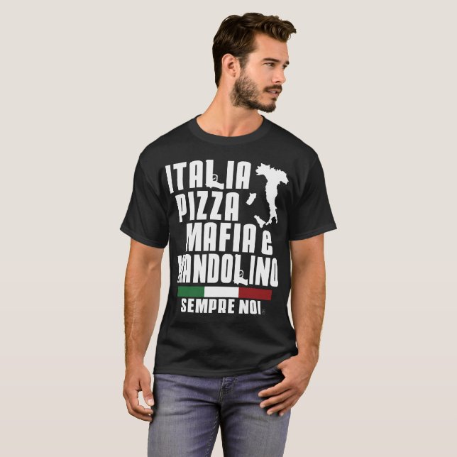 Camiseta la vida italiana de la comida del amor de la (Anverso completo)