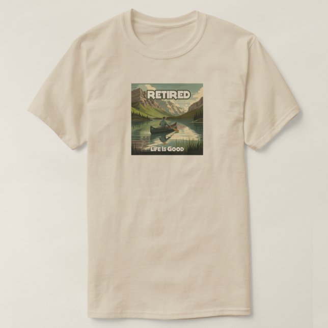 Camiseta La Vida Jubilada Es Buena Canoa (Diseño del anverso)
