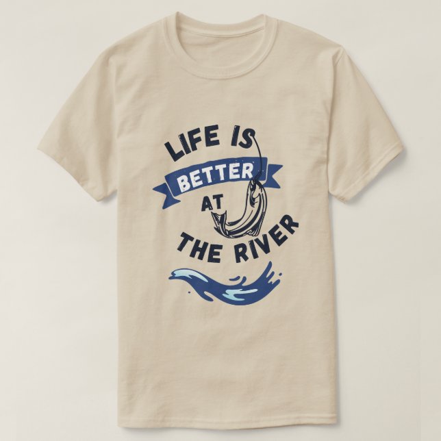 Camiseta La vida mejor en el río (Diseño del anverso)