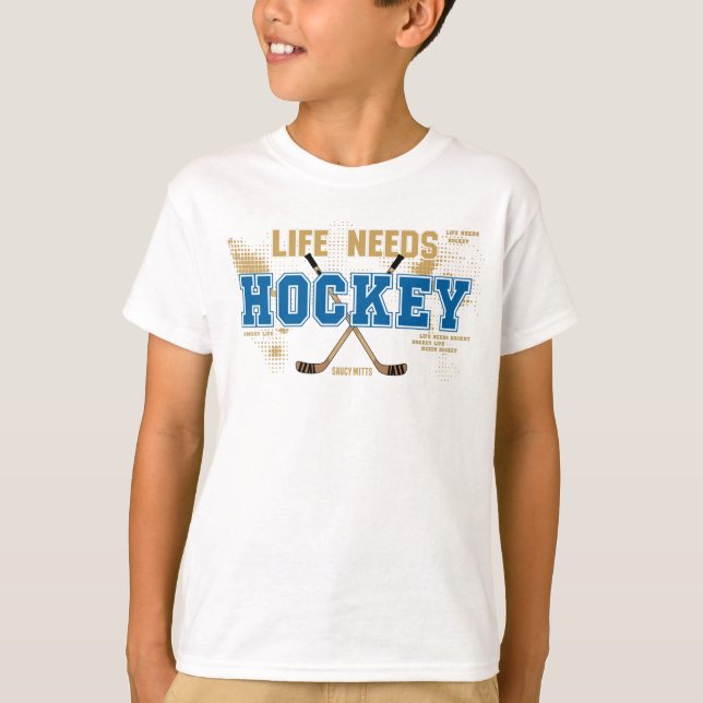Camiseta La vida necesita hockey juvenil (Anverso)