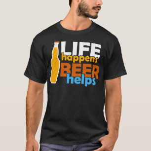 Camiseta La vida pasa con la cerveza ayuda