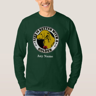 Camiseta La vida personalizada de Golden Retriever es mejor
