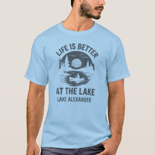 Camiseta La vida personalizado es mejor en la canoa del lag