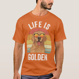 Camiseta La vida retro es dorada Regalos divertidos de Gold