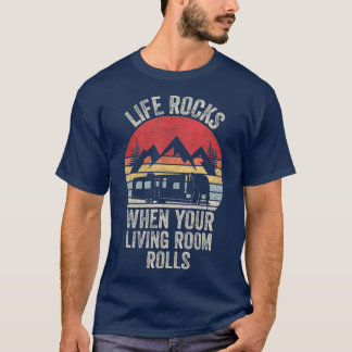 Camiseta La vida retro sacude cuando tu sala de estar gira 