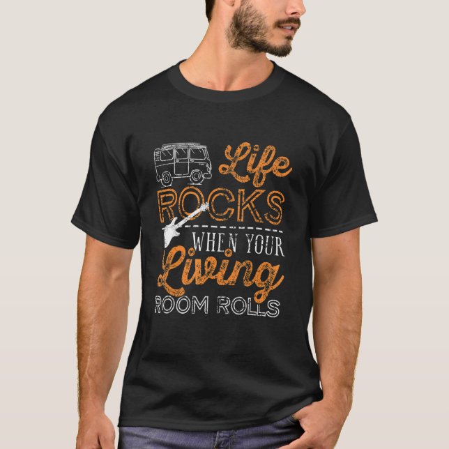 Camiseta La vida rota cuando tu sala de estar gira la vida  (Anverso)