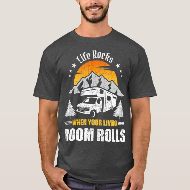 Camiseta La vida sacude cuando la sala de estar camina (Anverso)