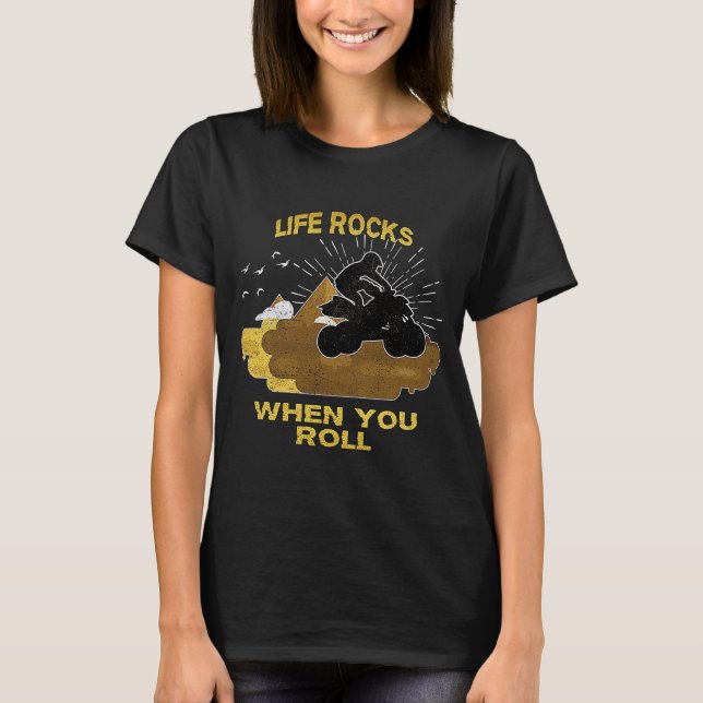 Camiseta La vida sacude cuando se patea la bicicleta cuádru (Anverso)