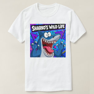 Camiseta LA VIDA SALVAJE DE SHARKO Dibujos animados retro