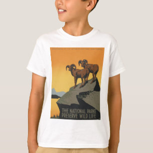 Camiseta La vida salvaje del coto de los parques nacionales