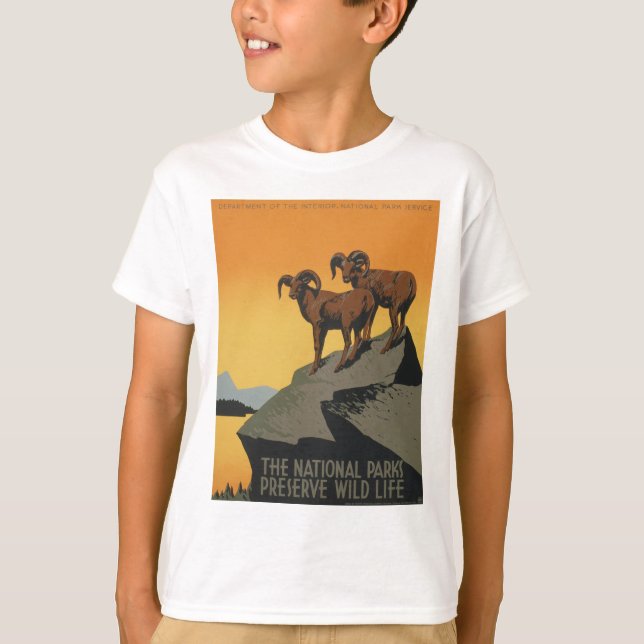 Camiseta La vida salvaje del coto de los parques nacionales (Anverso)