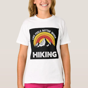 Camiseta "La vida se siente mejor al caminar en camiseta, d