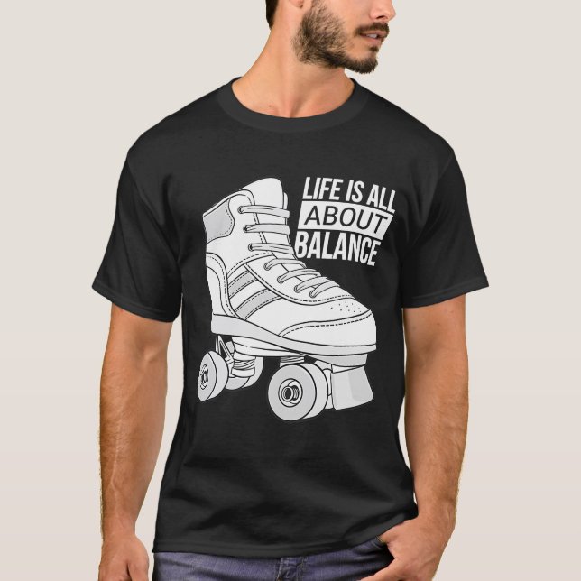 Camiseta La Vida Se Trata De Balancear Patinaje (Anverso)