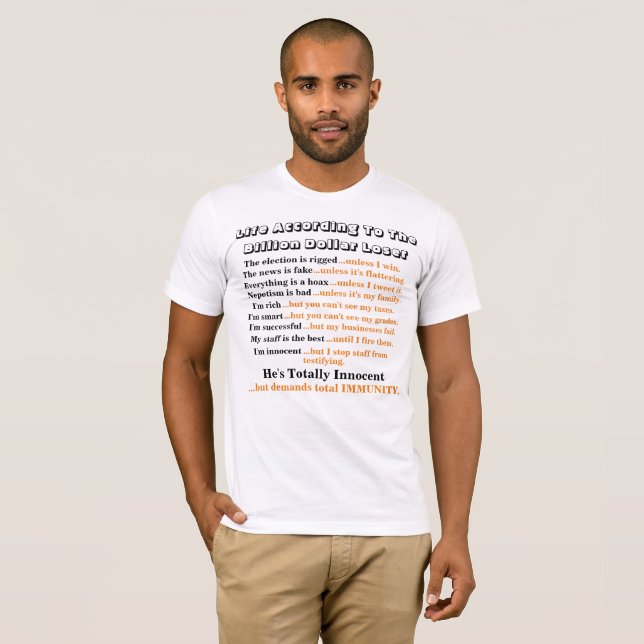 Camiseta La Vida Según El Billón De Dólares Perdedor....... (Anverso completo)