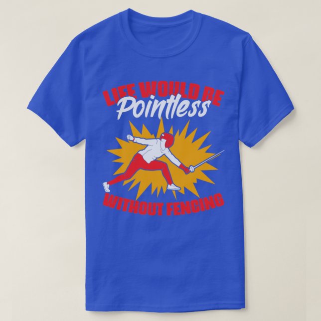 Camiseta La Vida Sería Graciosa Esgrimiendo Humor Deportivo (Diseño del anverso)