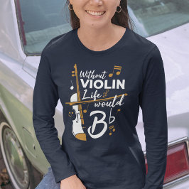 Camiseta La Vida Sería Una Mami Violinista Plana Cumpleaños