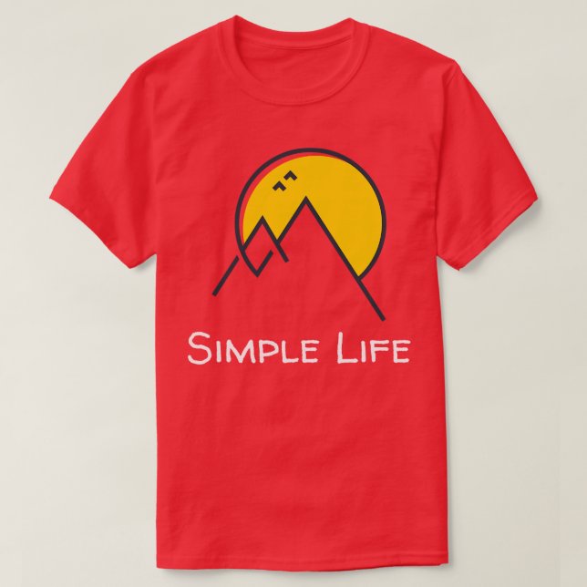 Camiseta La vida simple sube el sol y las aves (Diseño del anverso)