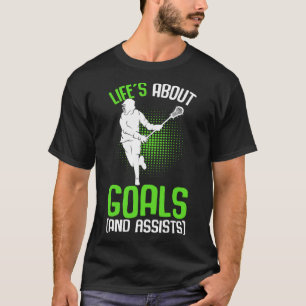Camiseta La vida sobre los objetivos de Lacrosse Player Jóv
