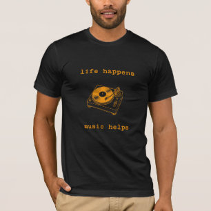 Camiseta La Vida Sucede La Música Ayuda Regalo para Amant