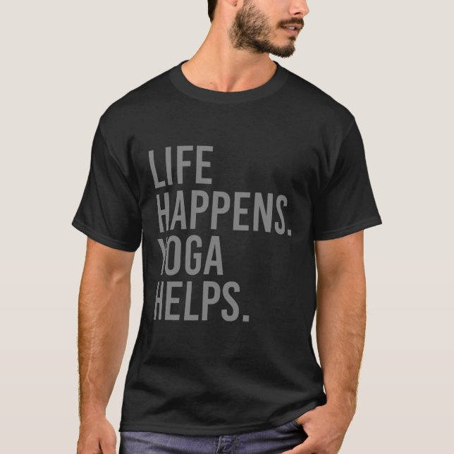 Camiseta La vida sucede Yoga ayuda _15  (Anverso)