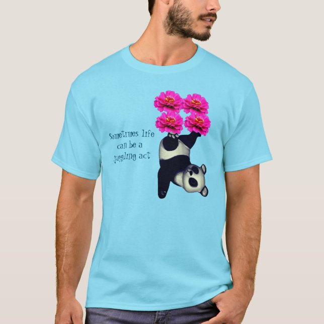 Camiseta La vida un acto malabariado Panda Inspirador (Anverso)