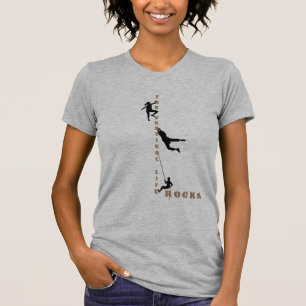 Camiseta La vida vertical - Diseño de escalada rocosa