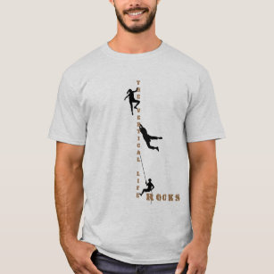 Camiseta La vida vertical - Diseño de escalada rocosa