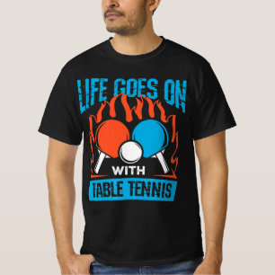 Camiseta La Vida Vintage Continúa Con El Tenis De Mesa Ping