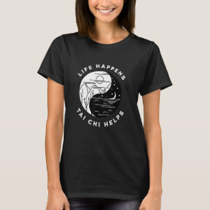 Camiseta La vida vintage de tai chi pasa en tai chi ayuda d