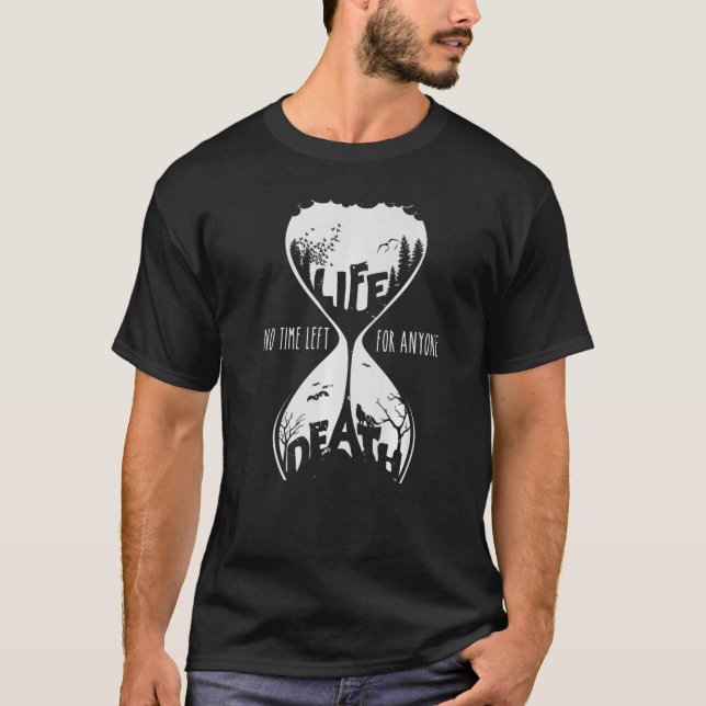 Camiseta La Vida Y La Muerte De Los Lados De Hourglass No L (Anverso)