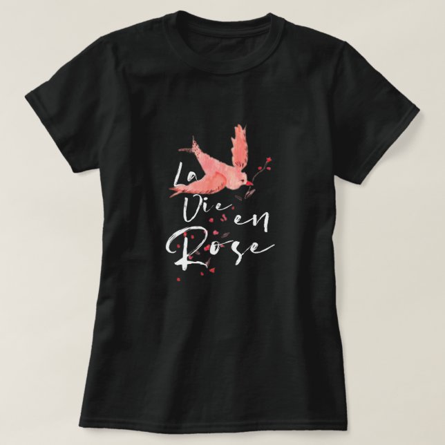 Camiseta La Vie en Rosa. (Diseño del anverso)