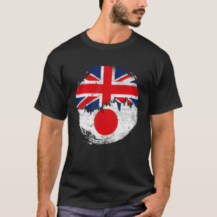 Camiseta La vieja bandera británica japonesa provoca la ang