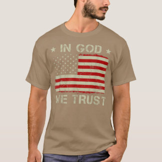 Camiseta La vieja bandera de Estados Unidos en Dios confiam