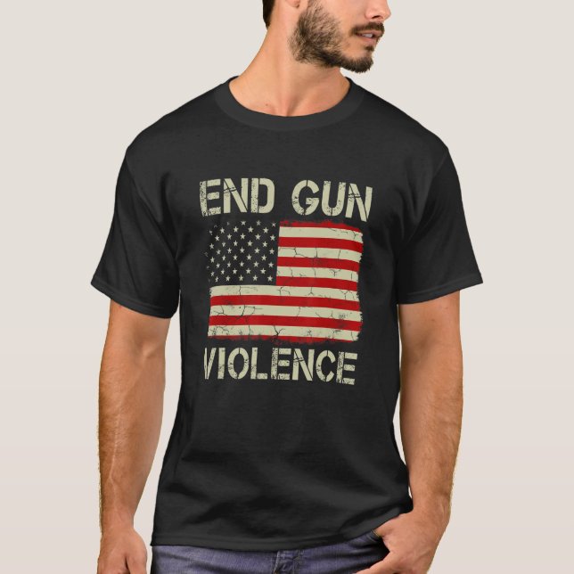 Camiseta La vieja bandera de Estados Unidos pone fin a la v (Anverso)