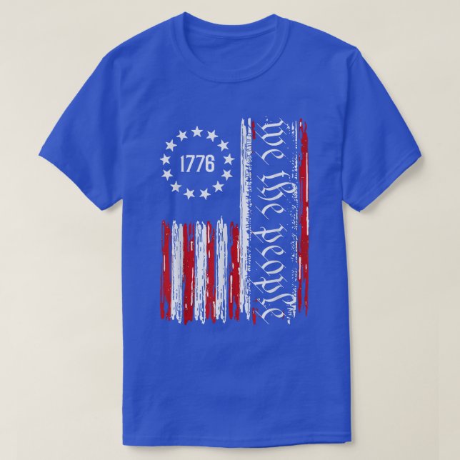 Camiseta La vieja bandera de los Estados Unidos, Patriótica (Diseño del anverso)
