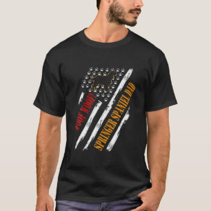 Camiseta ¡La vieja bandera estadounidense Woof Woof! Spring
