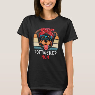 Camiseta La vieja filial de Rottweiler Mama Puppy Mom Dog M