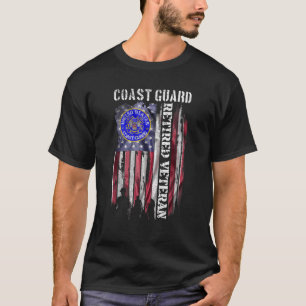Camiseta La vieja guardia costera de la bandera estadounide